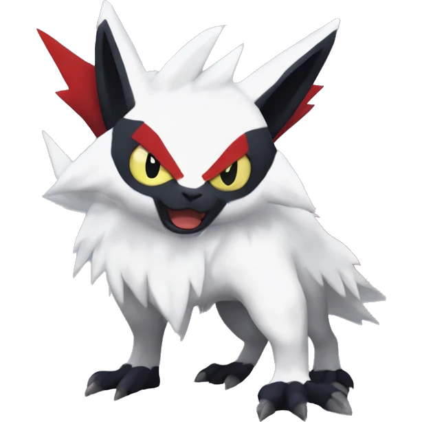 Cool Edgy Zangoose-Absol Fakémon Digimon with Edgy markings, full body, outlined emoji