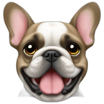 French bulldog work laptop  emoji