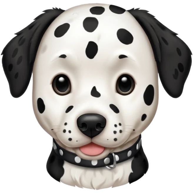 Dalmatian with spotted collar emoji
