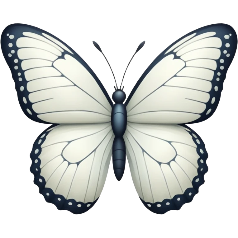 all White butterfly  emoji