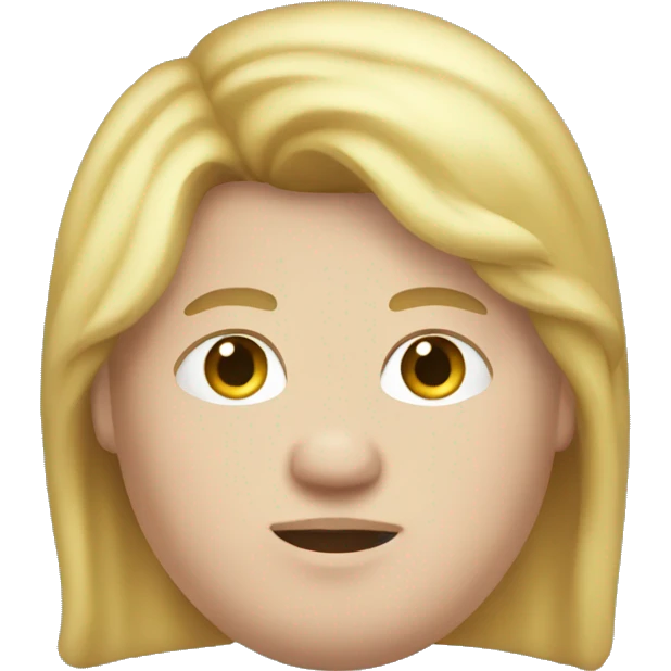 Obese, young male, long blonde hair emoji