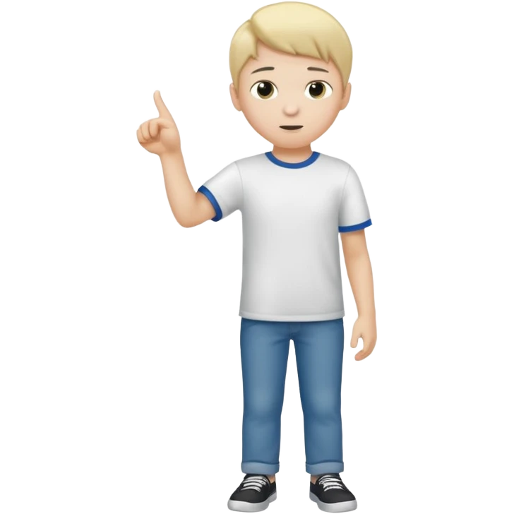 full body boy poiting at something emoji