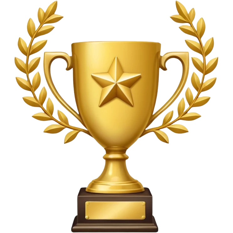 3rd runner up trophy for a winter holiday themed decorating contest emoji