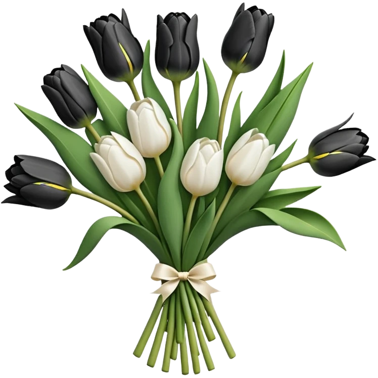 White tulips bouque emoji
