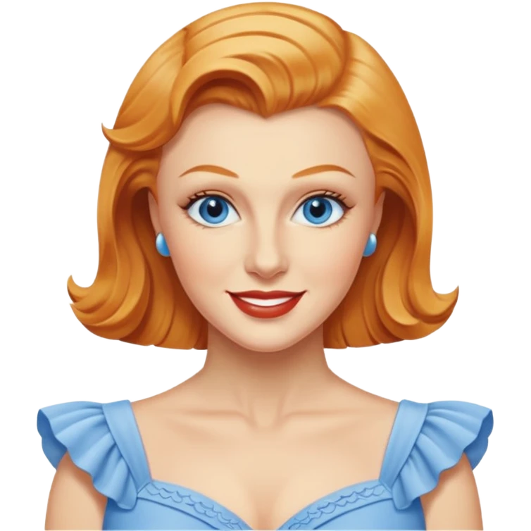 Ginger Rogers with blue eyes emoji