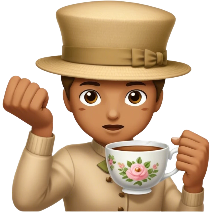 Fighting tea emoji