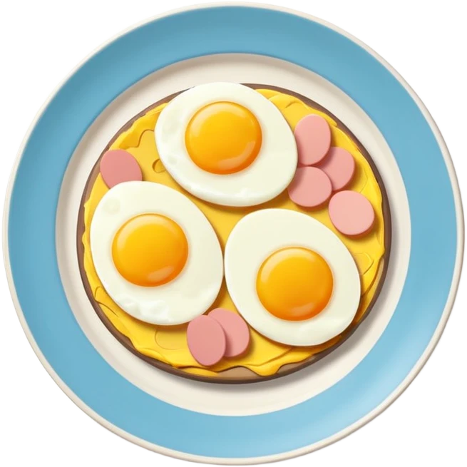 Toki Doki kawaii SPAM and eggs plate emoji