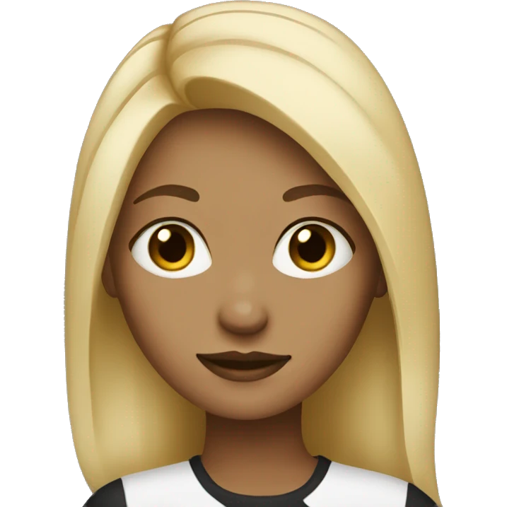 Blonde girl with black highlights emoji