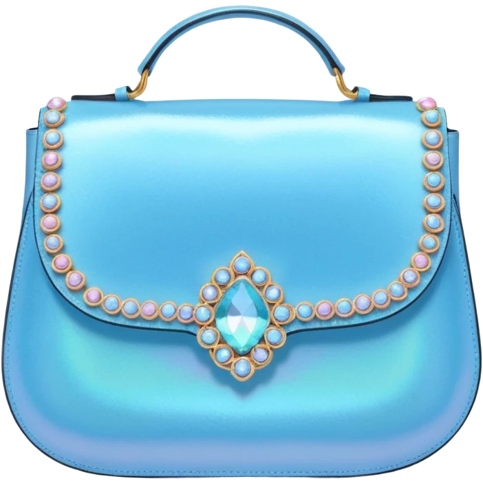 blumarina pastel blue rhinestone bag emoji