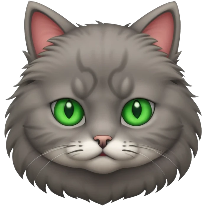 a  cute cat is sad and mad emoji