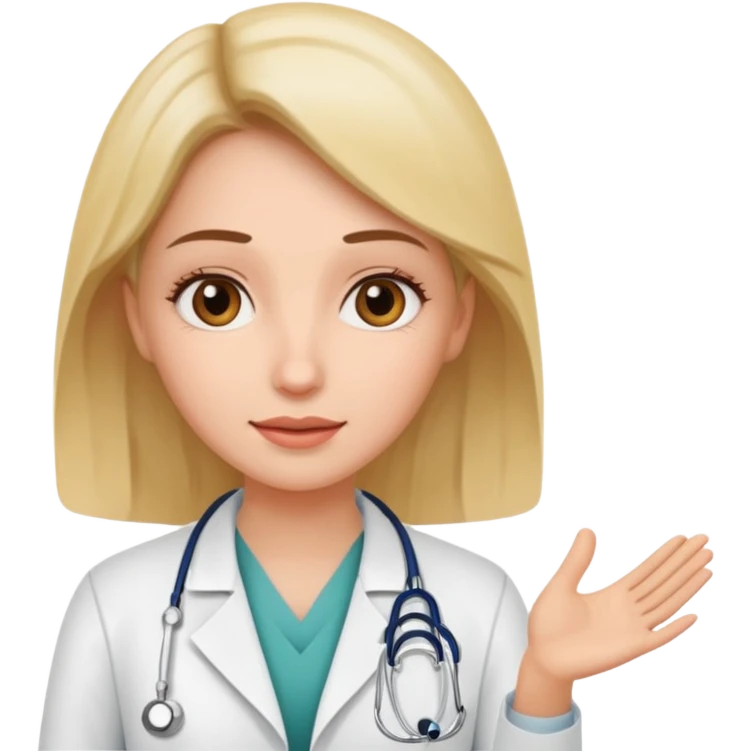 woman patient talks to doctor emoji