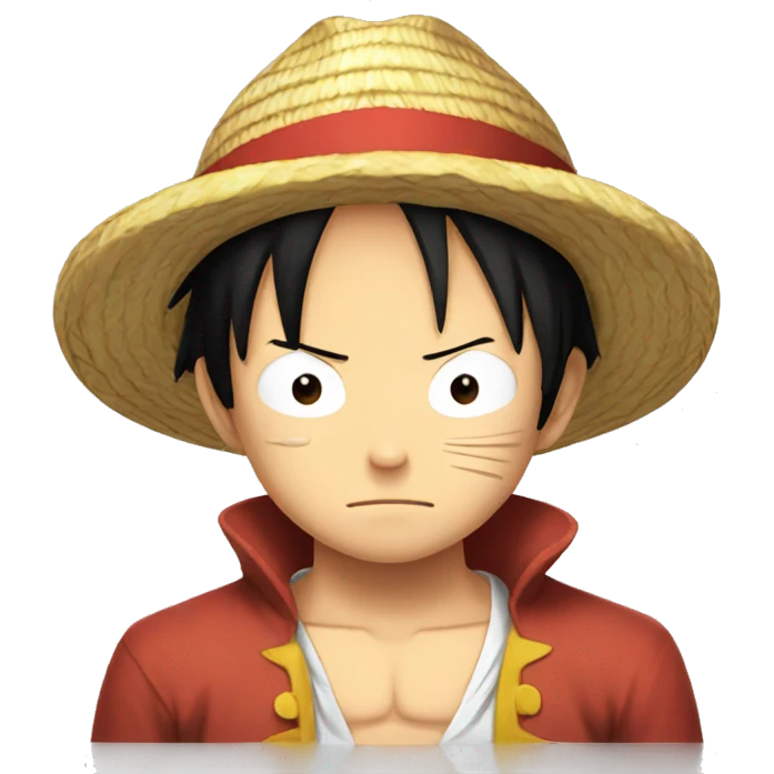 One pièce sad Luffy emoji