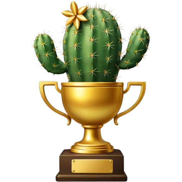 golf trophy cactus emoji