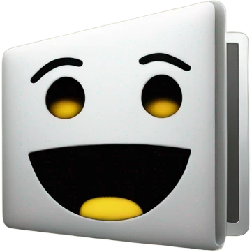 code on laptop screen emoji