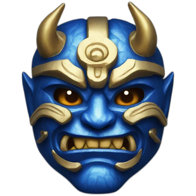 sapphire japanese oni mask emoji