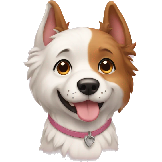 Dog in love emoji