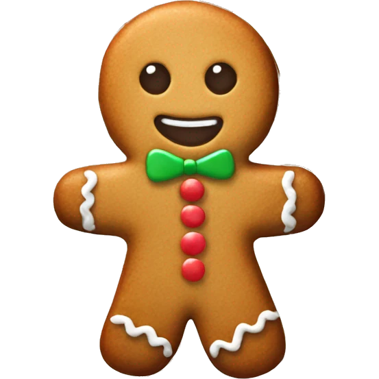 Cute Gingerbread man cookie emoji