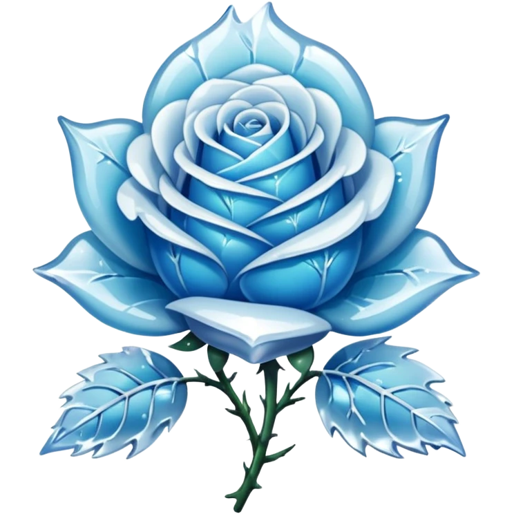 Ice rose emoji