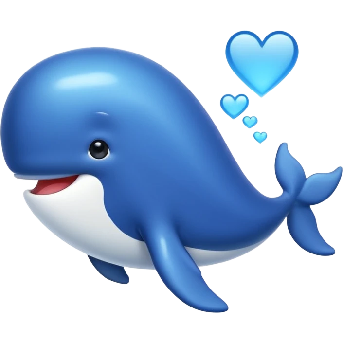 cute whale heart emoji