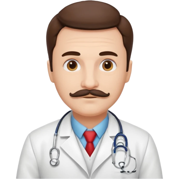 doctor with different colors mustaches emoji