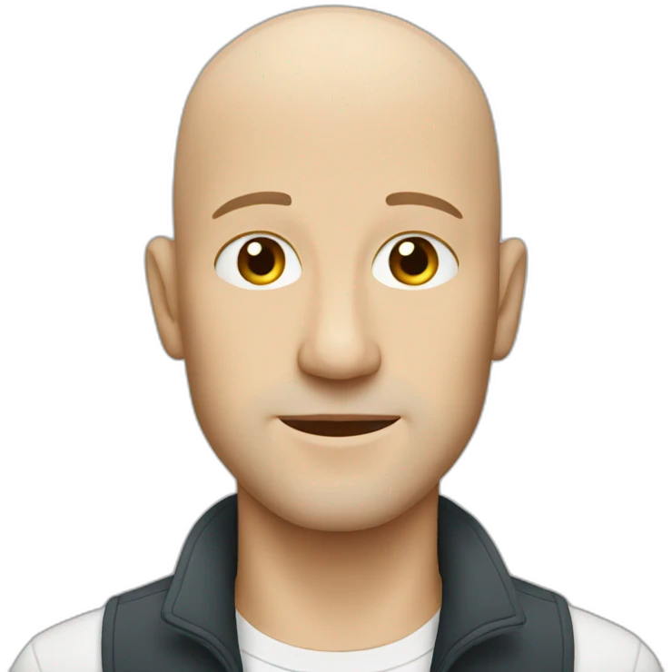 Bald white man emoji