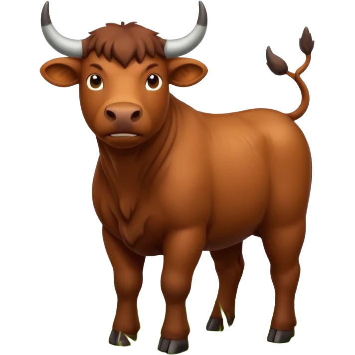 High resolution of An ox emoji