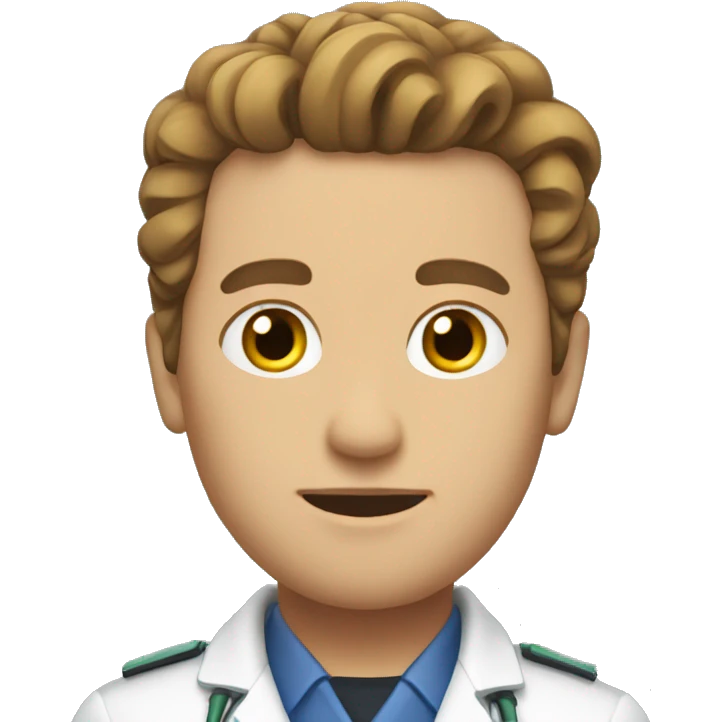 a jung medic with brouwn hair  emoji