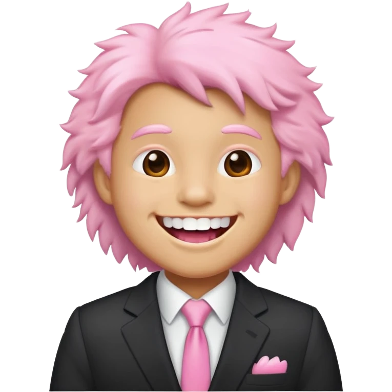 Fluffy colour pink ca director in sut sark teeth emoji