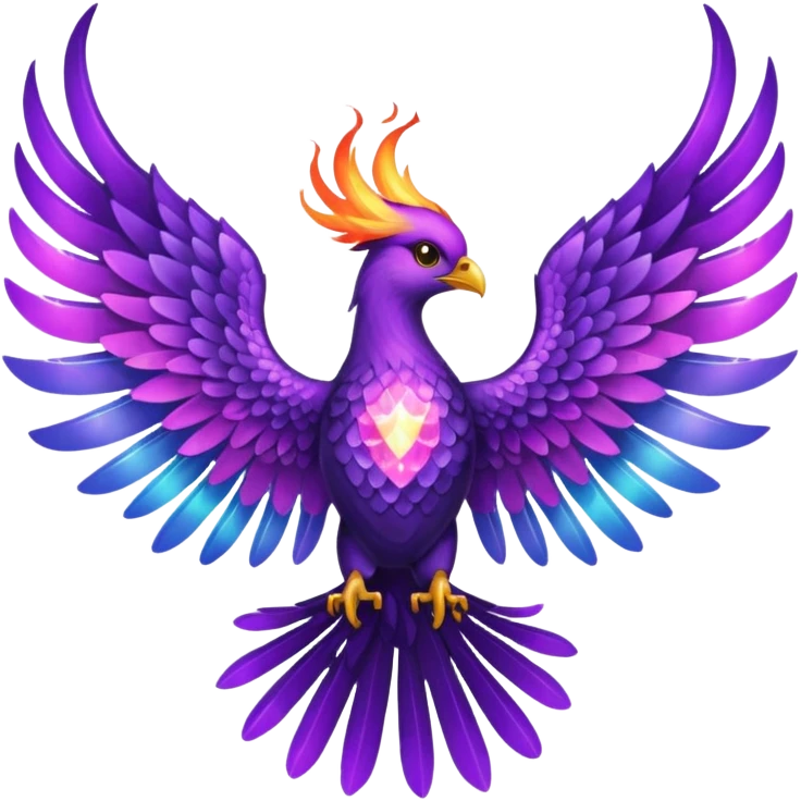Purple flame phoenix wings 



 emoji