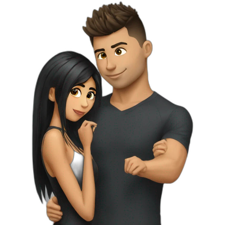 Ronaldo kissing mia khalifa emoji