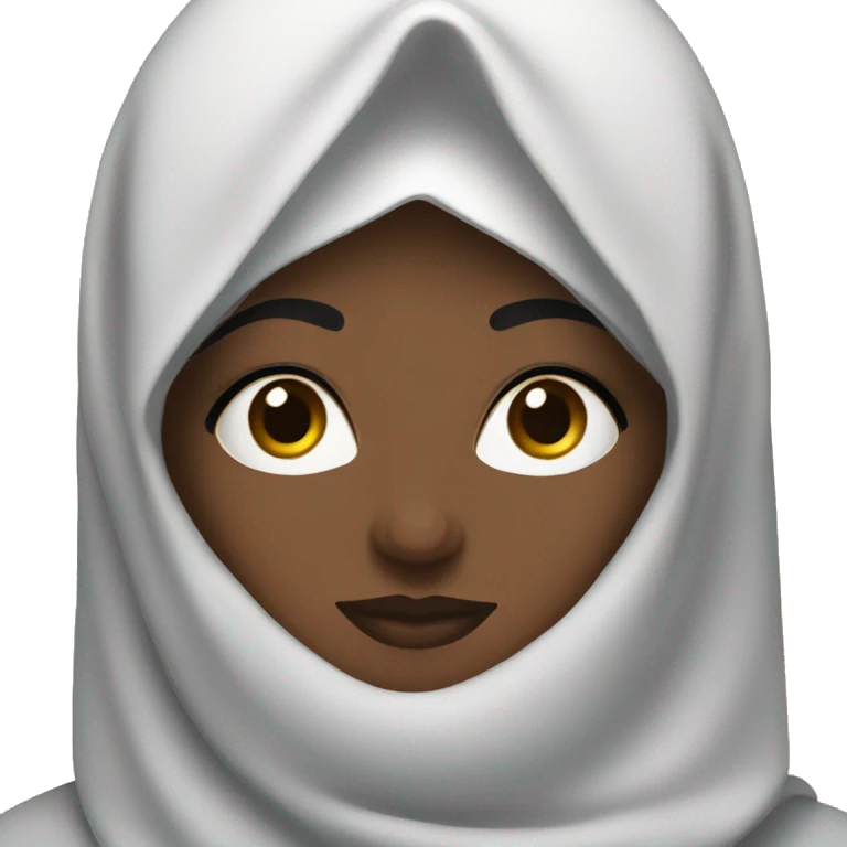 Woman in niqab eyebrows covered  emoji