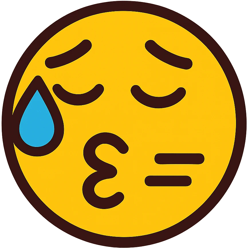 yellow emoji face making a 'whew' expression emoji