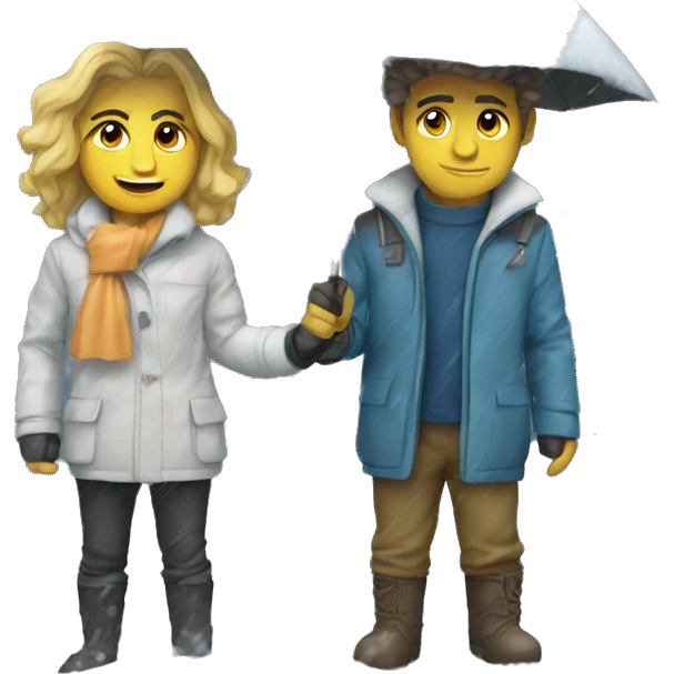 Snow and rain mixed togerber emoji