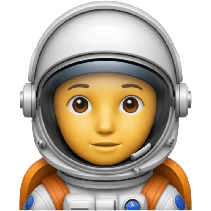 Astronaut helmet with White fiberglass material with subtle panel lines. emoji