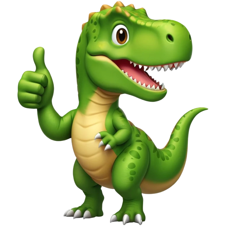 trex doing a thumbs up cartoonish emoji