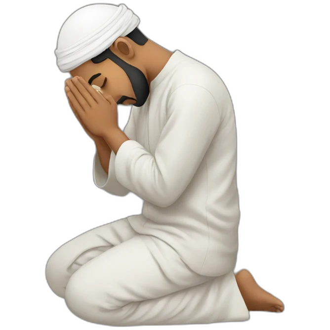 a muslim men prayer emoji