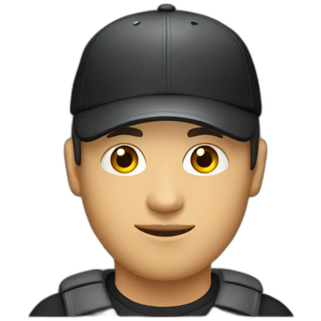 young-man-with-balaclava-and-baseball-cap emoji