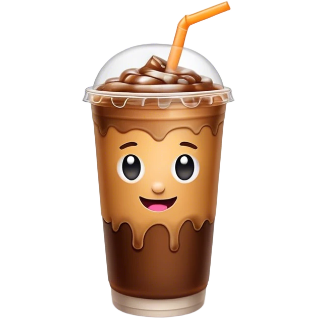Dunkin’ iced coffee running away emoji