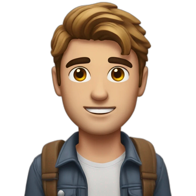 guy looklike Jacob elordi in saltburn with eyebrown piercing emoji