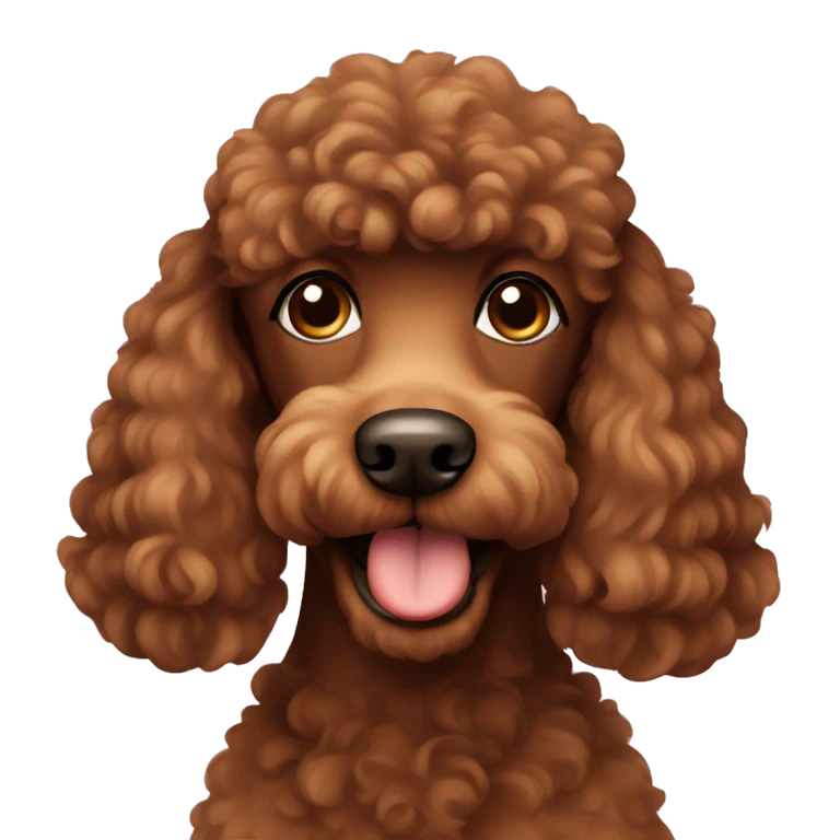 brown poodle  emoji