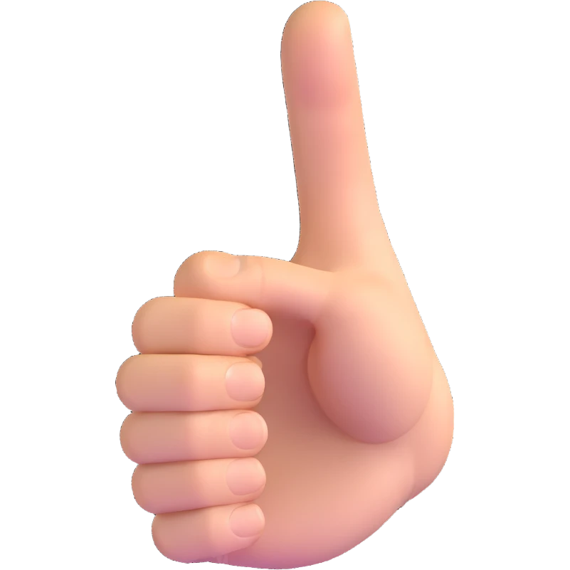 thumb pointing forward emoji