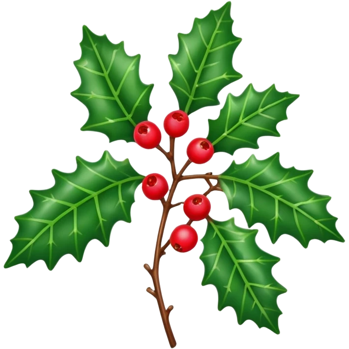 holly sprig emoji