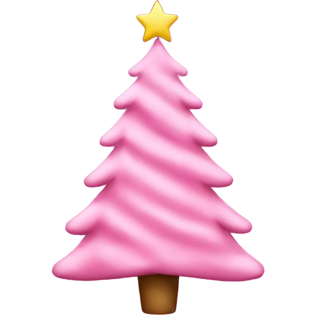 Pink christmas tree emoji