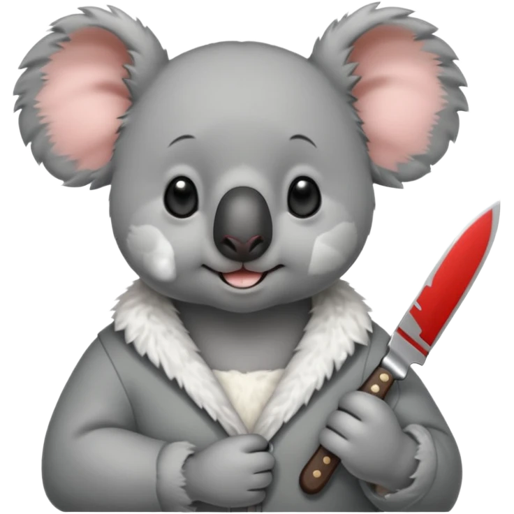 Female koala with knife emoji