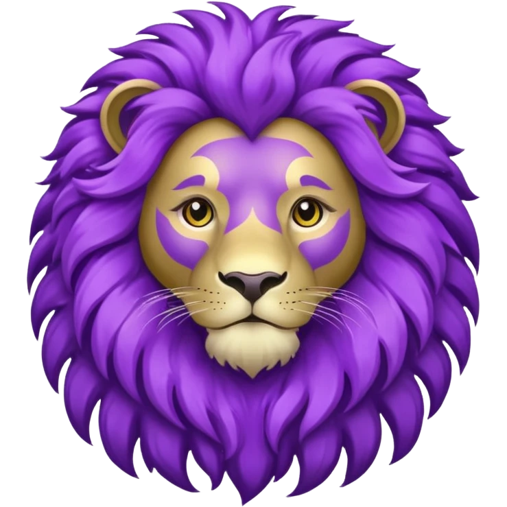 glitter purple and cian lion emoji