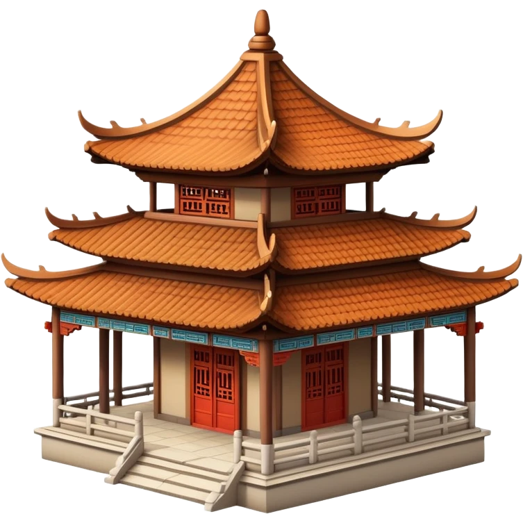 Traditional Chinese pavilion building only emoji