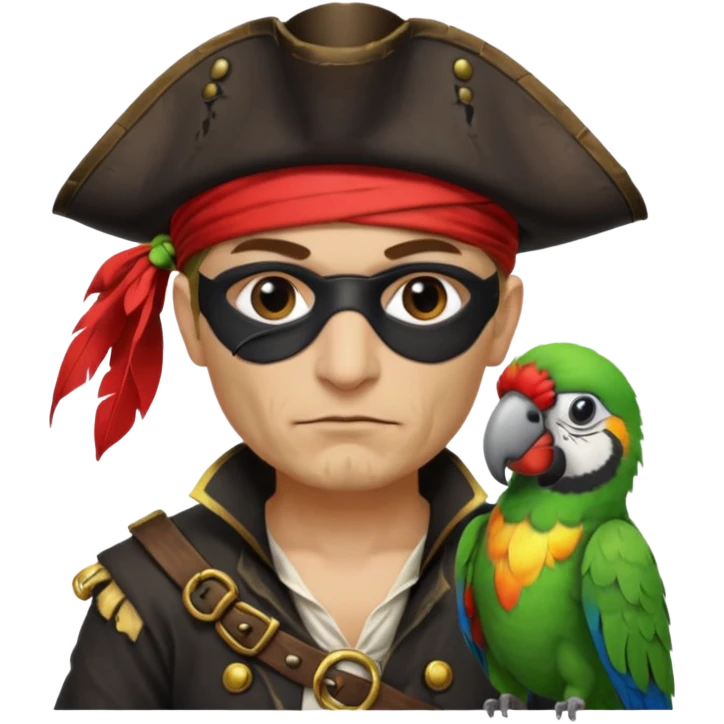 pirate and parrot emoji