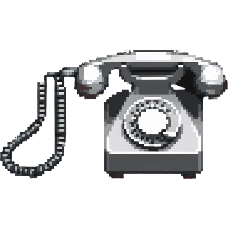 A classic corded telephone with handset and spiral cord emoji