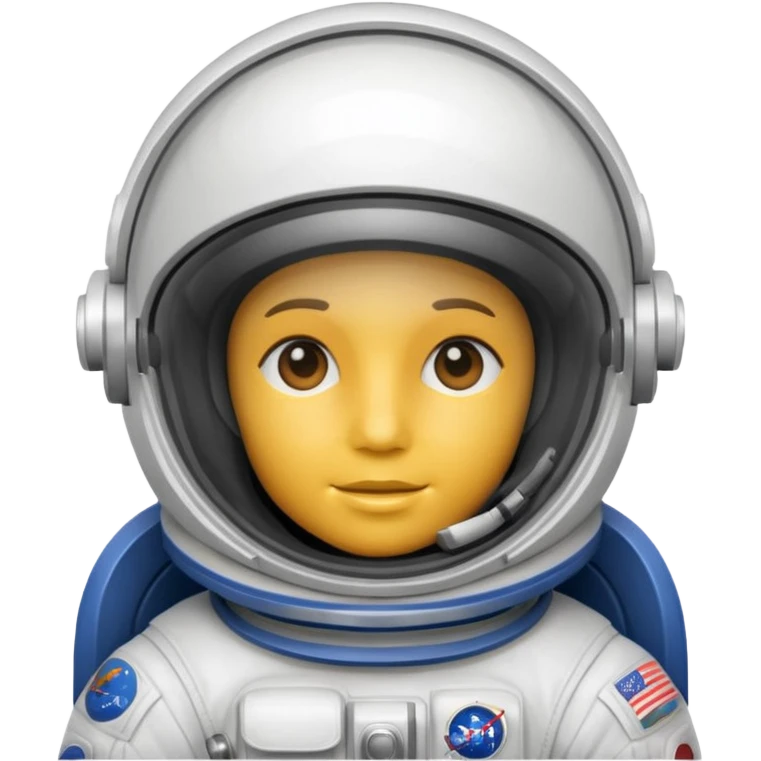 Astronaut helmet with White fiberglass material with subtle panel lines. emoji