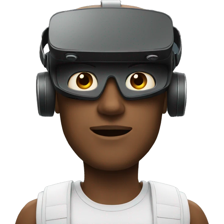 Man with vr emoji